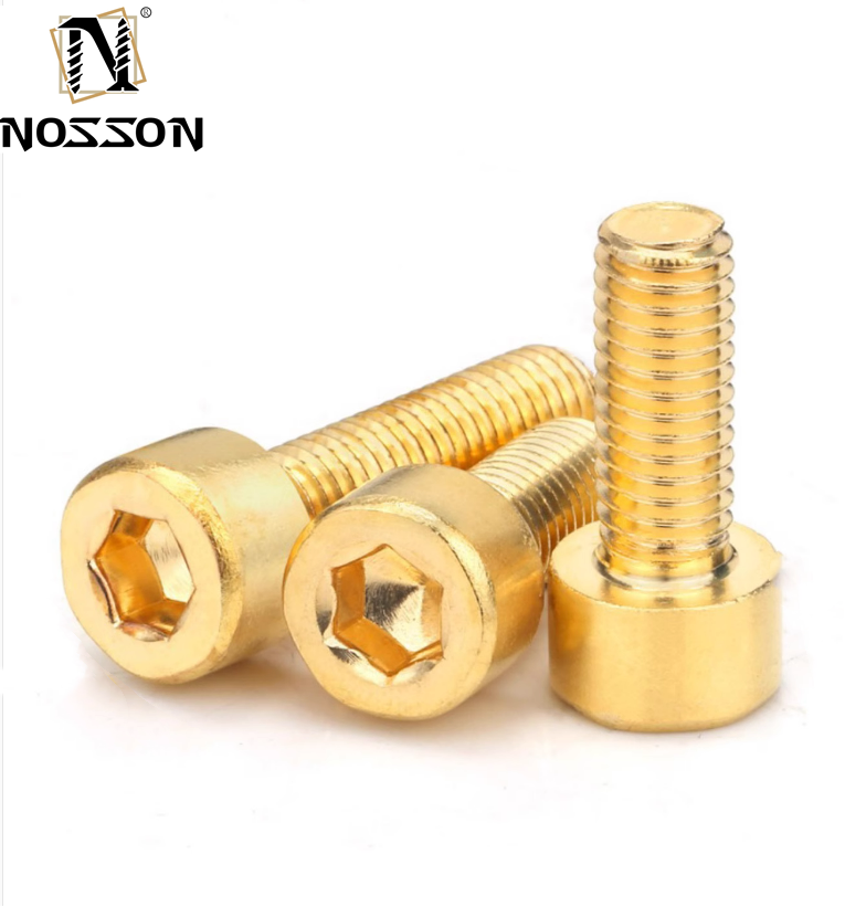 Metric Brass Cylinder Head Bolts for Construction DIN Standard M2 M2.5 M3 M4 M5 M6M8 M10 M12 M14 M16 M18 M20 M24 M27 M30