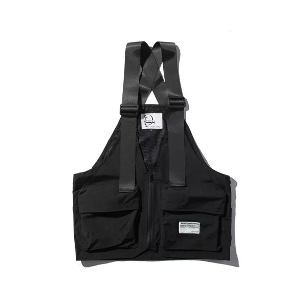 Summer High Street Plus Pockets Zipper Sleeveless Vest