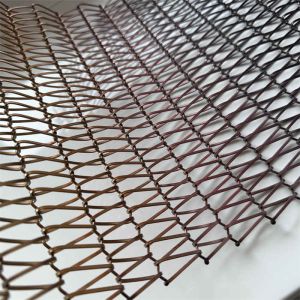 Coil Technology Metal Mesh Curtains Customized Brass Materials