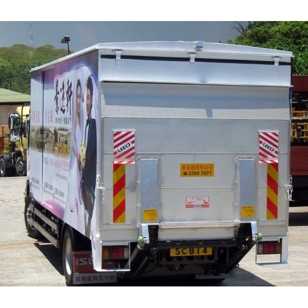 Aluminum or Steel Hydraulic Tailgate Lift with 10L Oil Cylinder 1000kg, Black, Metallic