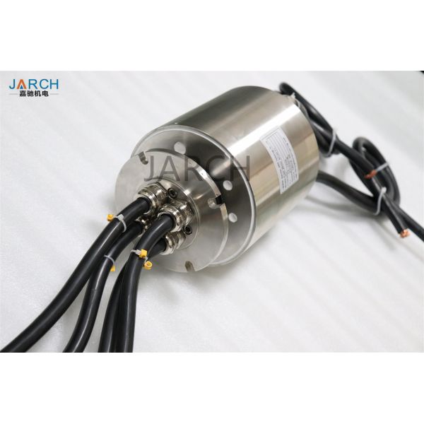 S316L Stainless Steel Through Bore Slip Ring IP67 IP68 4 Channel 120A Underwater Connector