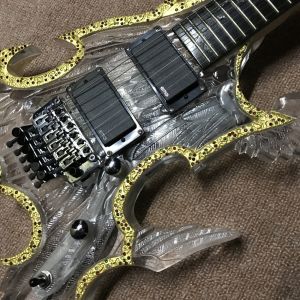 LED acrylic electric guitar ebony fingerboard acrylic body Music instruments