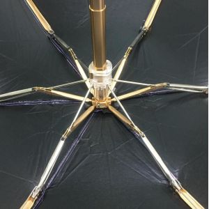 Small Size 5 Folds Ladies Pocket Umbrella With Black Coating Inside