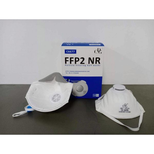Buy BFE≥95% FFP2 Disposable Face Mask Cup Shape With Exhalation at wholesale prices