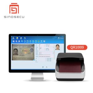 Sinosecu Travel Agency Passport Data Entry System with Black CMOS Scan Element