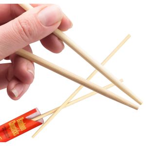 21cm Round Bamboo Chopsticks Disposable With OPP Sleeves