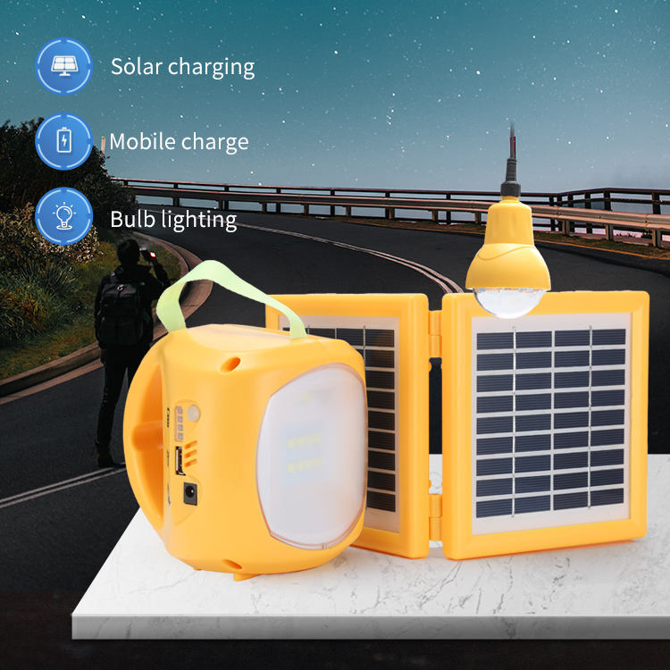 Solar Lighting With Led Bulb Portable Solar Power System Emergency LED With