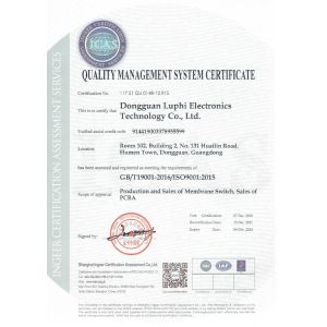 Dongguan Luphi Electronics Technology Co., Ltd. Certifications