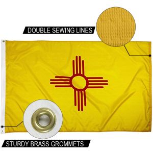 China Nm Flag State Of New Mexico Flag 3x5 Ft Outdoor Strong Canvas Heading And Brass Grommets on sale