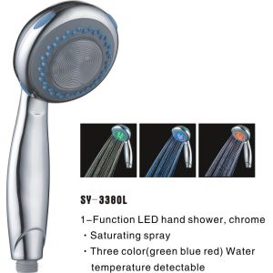 Luxury chromed plastic 5-Function water saving shower head