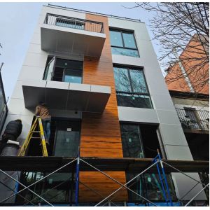 Scratch - Resistant Brushed Aluminum Composite Panel Cladding 3mm Thickness