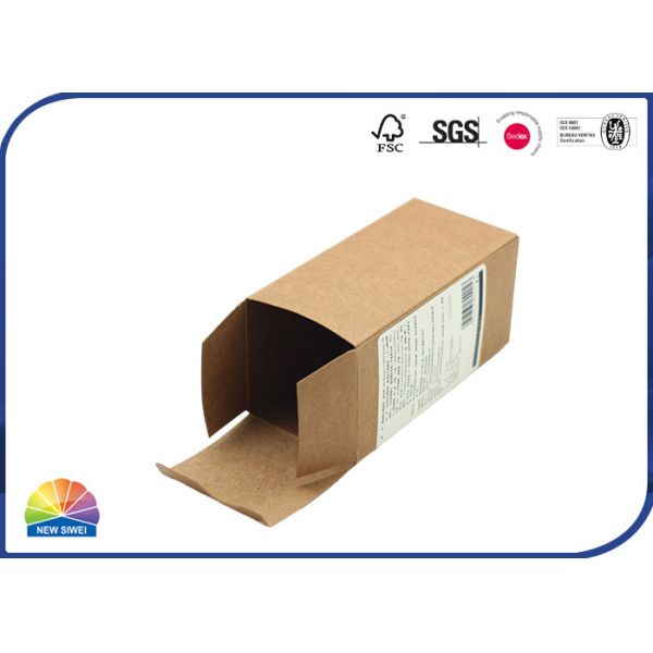 Custom Printed Folding Carton Box Recycled Kraft Paper Cosmetic Shampoo