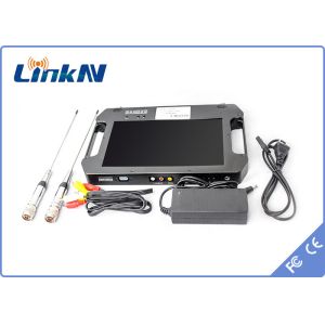 Quality Handheld Video Receiver COFDM QPSK AES256 Encryption FHD CVBS H.264 with Display Battery Powered for sale