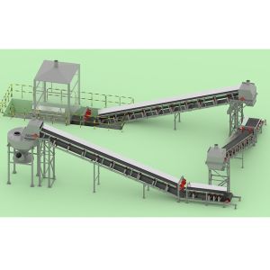 Transport Shredded Garbage Belt Conveyor Equipment 500mm Width