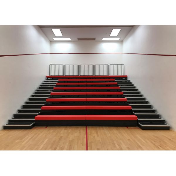 Buy Tiered Retractable Grandstands Upholstered Bench For International School at wholesale prices