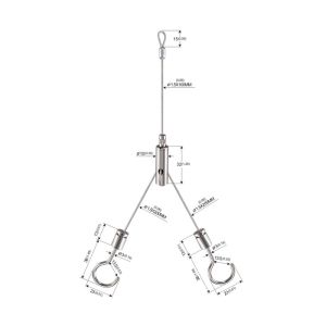 Y Shape LED Linear Light Hanging System With Slider YW-86447