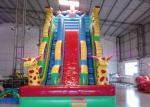 PVC Colorful Single Lanes Blow Up Dry Slide Spider & Deer Slide With 2 Years
