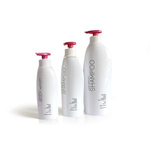 800ml Amazing Empty Plastic Shampoo Bottles Streamlined Shape Design