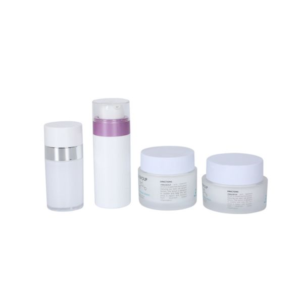 Buy Cylindrical Airless Lotion Bottles of 30/50ml Capacity And 50g Acrylic Cream Jar Family Cosmetic Set For Daily Skin Care at wholesale prices