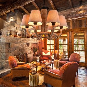 Antique Rustic Lamp for Coffee Farmhouse house Dining Room Rope chandelier(WH-CI