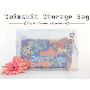 cosmetic bag promotional slider zipper bag, Slider zipper PVC transparent