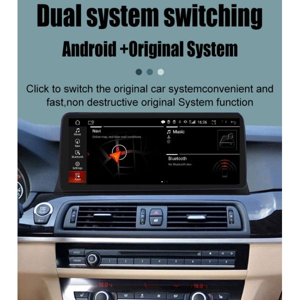 OE NO. BMW 10.25 Inch 4G LTE Android 12.0 Car Multimedia Player For BMW 5 Series F10 F11 CIC NBT System 2010-20