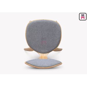 Triangle Wood Wood Restaurant Chairs , Back Upholstered Armless Dining Chair