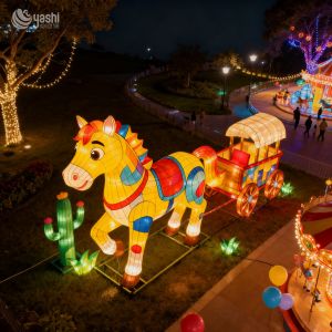 Chinese Traditional Zodiac Lantern - Cartoon Horse Lantern - New Year Festival