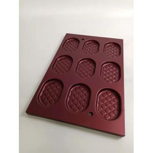 9 Cavity PTFE Al Steel Waffle Baking Tray Pan 0.8mm thickness
