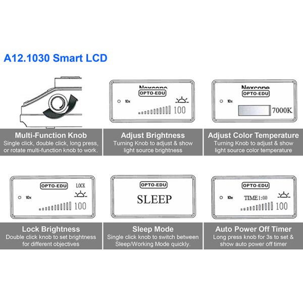 A12.1030-B Laboratory Binocular Compound Light Microscope 100x