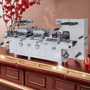 300 TIMES/MIN DOUBLE HEAD TWO STATION LABEL HOT FOIL STAMPING FLAT BED DIE