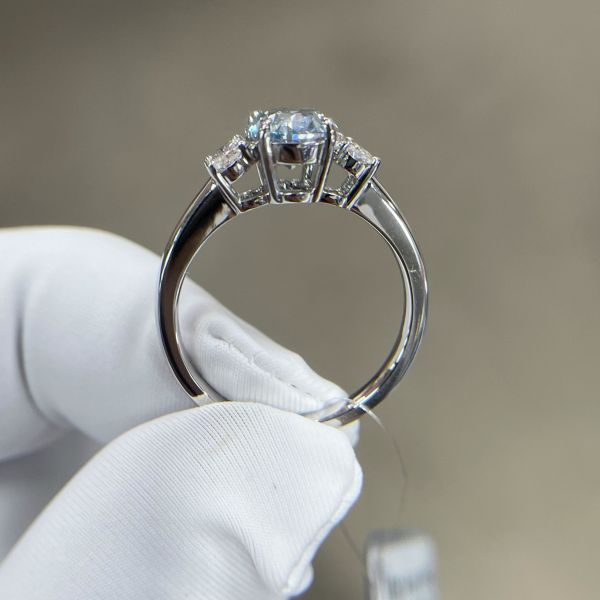 1.66ct Women Lab Grown Diamond Rings For Engagement