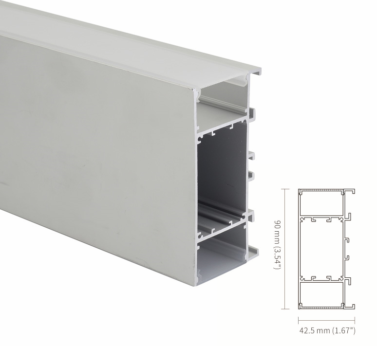 Sandblasting LED Lighting Aluminum Profile IP44 6063 T5 Up And Down Corridor Wall