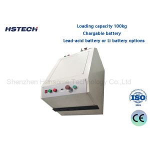 Quality Loading Capacity 100kg Chargable Battery Automatic Guided Vehicles With Transfer And Display Light for sale