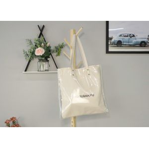 Outer PVC Waterproof Recyclable Canvas Tote Shopping Bag