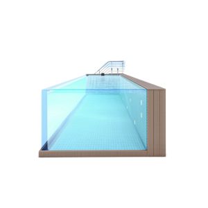 Solid Safety Endless Clear Glass Panels Custom Outdoor In-Ground Family Swimming