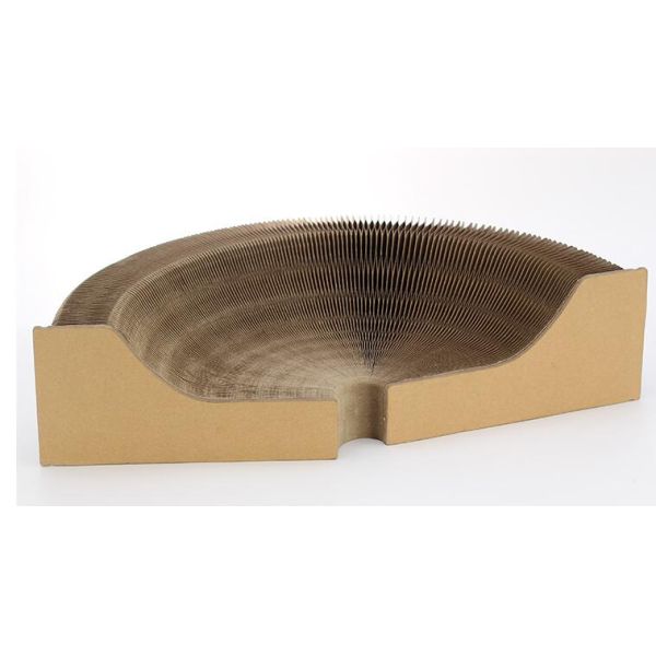 Round Shape Corrugated Cat Scratcher SGS , Cat Cardboard Bed 10%~20% Moisture