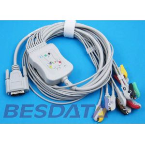 10 Leads ECG EKG Cable IEC Needle / Clip / Banana Electrode Compatible BJ-901D