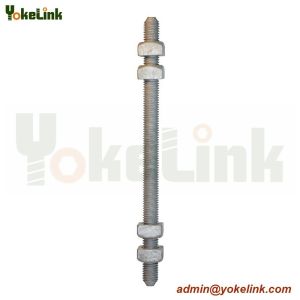 Double-Arming Bolts full thread furnished with four square nut