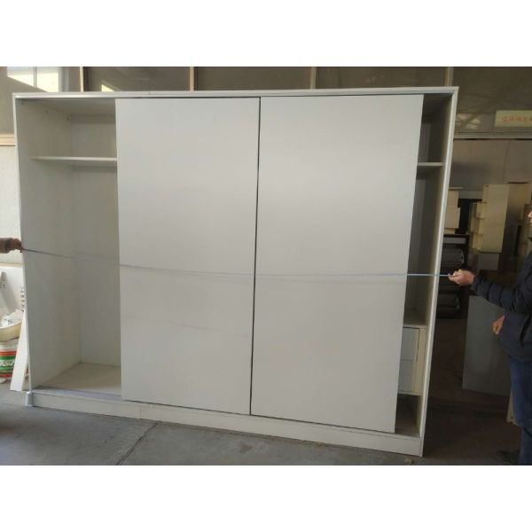 15mm MDF Large Modern Bedroom Wooden Cupboard 3 Door Sliding Wardrobe With Mirror