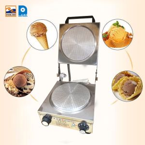 Semi Automatic Gas Heating Rolled Sugar Cone Baking Machine