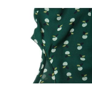 Casual Green Short Floral Dresses , Summer Shank V-neck Chiffon Dress