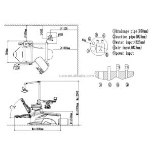 A880 dental chair with CE, ISO certificates