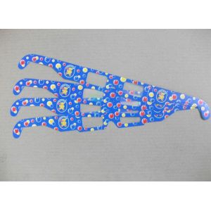 Disposable Bubble 3d Fireworks Glasses , Blue Paper Frame 3d Glasses
