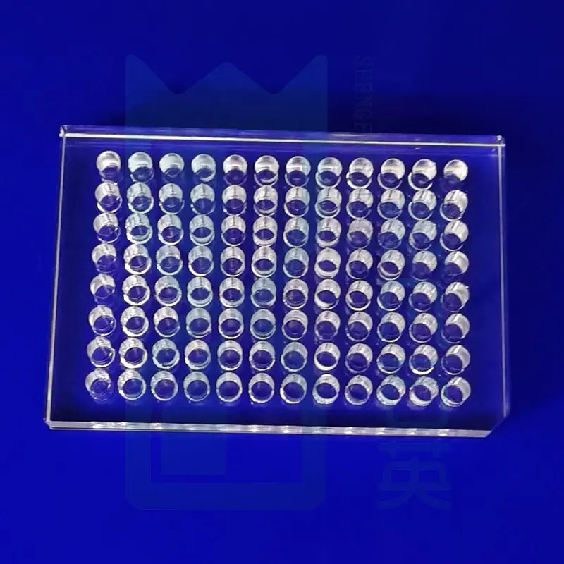 96 Well Quartz Glass Hemagglutination Plate Microplate 96microwell Plats Fused