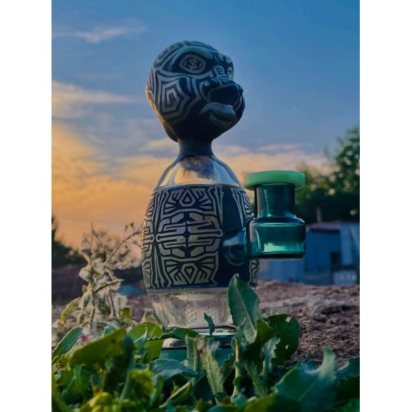 Buy In Stock 7" Glass Water Pipe Bong Bubbler With Percolator Recycler at wholesale prices