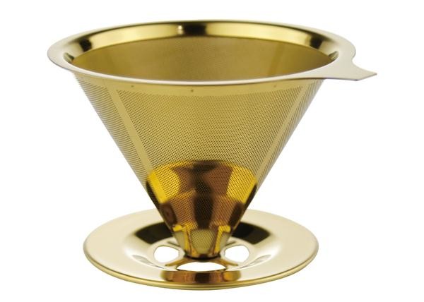 Buy Clever Paperless Coffee Dripper Gold Color Stainless Steel Coffee Filter at wholesale prices