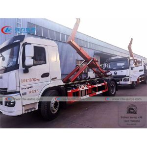Shacman 10 Ton Hydraulic Hooklift Garbage Truck With 10000L Container