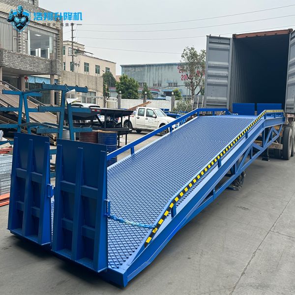 Buy Heavy Duty Steel Yard Ramp Adjustable Height Dock Loading Ramp 10-15 Tons at wholesale prices