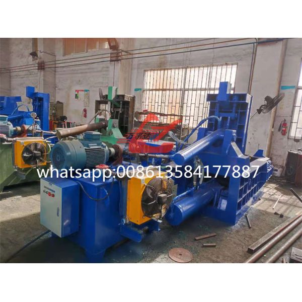 WANSHIDA Scrap Metal Baler Aluminum Baling Press Compactor Machine Max. 3mm Thickness 1200-1500KG/H
